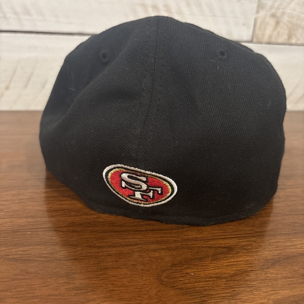 New Era 59fifty San Francisco 49ers Hat Cap Red Black NFL‎ Large /XL Spellout - Picture 4 of 6